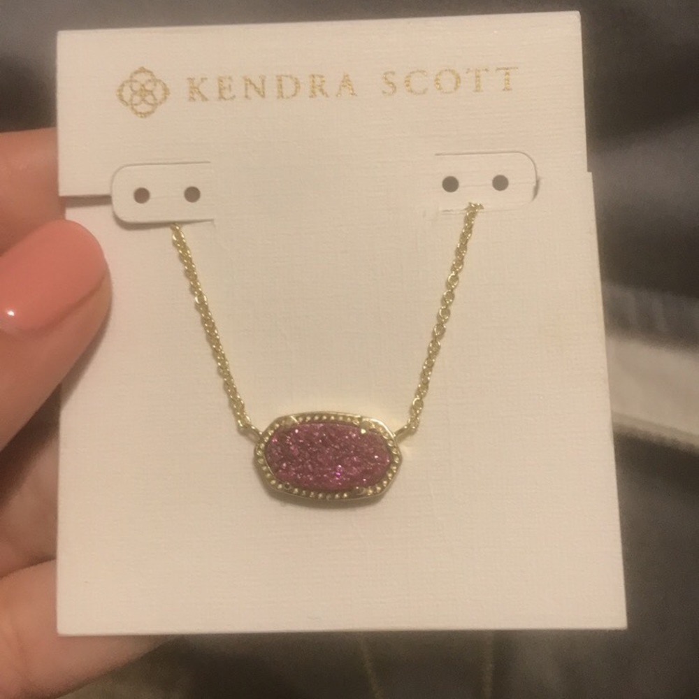 Kendra Scott dark pink drusy